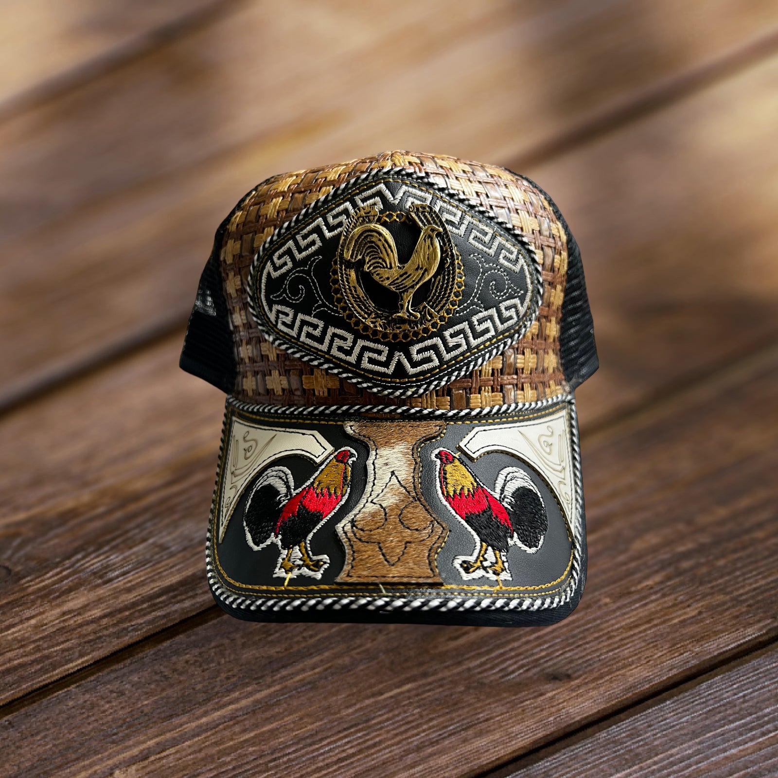 Handmade Silver Plated Mesh Back Charro Hat – Mexican Cowboy Trucker Cap For Men